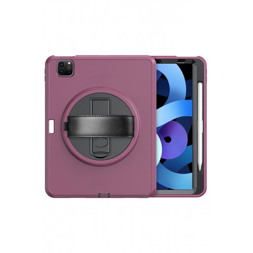 Newface iPad Pro 11 (2021) Kılıf Hand Strap Tablet Kılıfı - Mürdüm Newface iPad Pro 11 (2021) Kılıf Hand Strap Tablet Kılıfı - Mürdüm