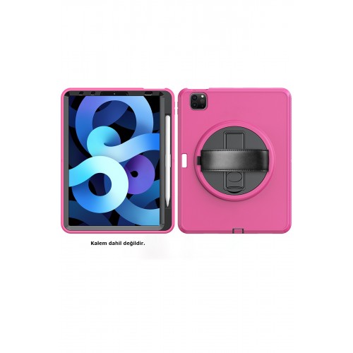 Newface iPad Pro 11 (2021) Kılıf Hand Strap Tablet Kılıfı - Pembe Newface iPad Pro 11 (2021) Kılıf Hand Strap Tablet Kılıfı - Pembe