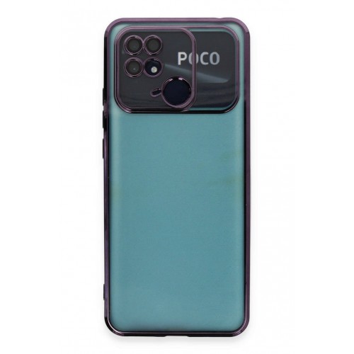 Newface Xiaomi Poco C40 Kılıf Razer Lensli Silikon - Mor Newface Xiaomi Poco C40 Kılıf Razer Lensli Silikon - Mor