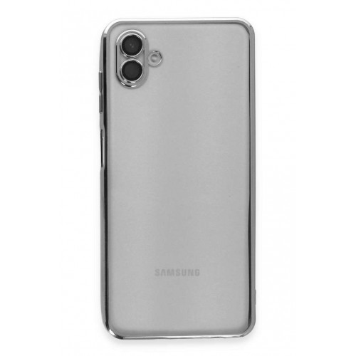 Newface Samsung Galaxy A04 Kılıf Razer Lensli Silikon - Gümüş Newface Samsung Galaxy A04 Kılıf Razer Lensli Silikon - Gümüş