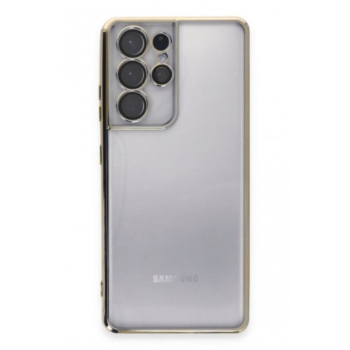 Newface Samsung Galaxy S21 Ultra Kılıf Razer Lensli Silikon - Gold Newface Samsung Galaxy S21 Ultra Kılıf Razer Lensli Silikon - Gold