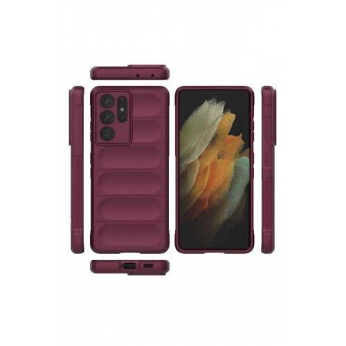 Newface Samsung Galaxy S21 Ultra Kılıf Optimum Silikon - Bordo Newface Samsung Galaxy S21 Ultra Kılıf Optimum Silikon - Bordo