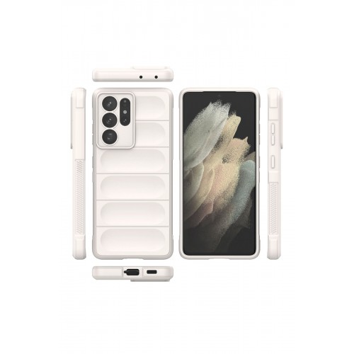 Newface Samsung Galaxy S21 Ultra Kılıf Optimum Silikon - Krem Newface Samsung Galaxy S21 Ultra Kılıf Optimum Silikon - Krem