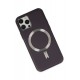 Newface iPhone 12 Pro Max Kılıf Coco Deri Magneticsafe Silikon - Derin Mor Newface iPhone 12 Pro Max Kılıf Coco Deri Magneticsafe Silikon - Derin Mor