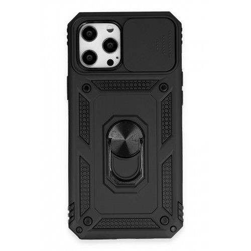 Newface iPhone 12 Pro Max Kılıf Pars Lens Yüzüklü Silikon - Siyah Newface iPhone 12 Pro Max Kılıf Pars Lens Yüzüklü Silikon - Siyah