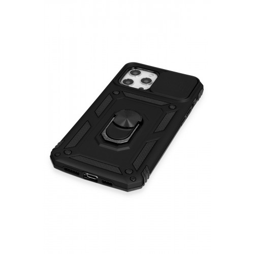 Newface iPhone 12 Pro Max Kılıf Pars Lens Yüzüklü Silikon - Siyah Newface iPhone 12 Pro Max Kılıf Pars Lens Yüzüklü Silikon - Siyah