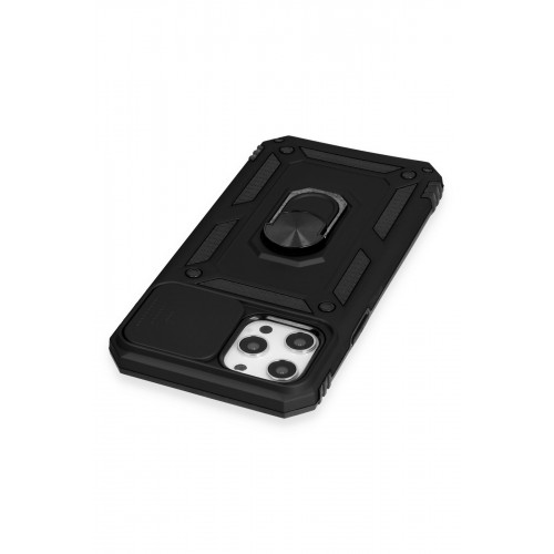 Newface iPhone 12 Pro Max Kılıf Pars Lens Yüzüklü Silikon - Siyah Newface iPhone 12 Pro Max Kılıf Pars Lens Yüzüklü Silikon - Siyah