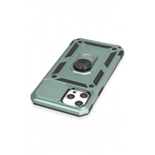 Newface iPhone 12 Pro Max Kılıf Pars Lens Yüzüklü Silikon - Yeşil Newface iPhone 12 Pro Max Kılıf Pars Lens Yüzüklü Silikon - Yeşil