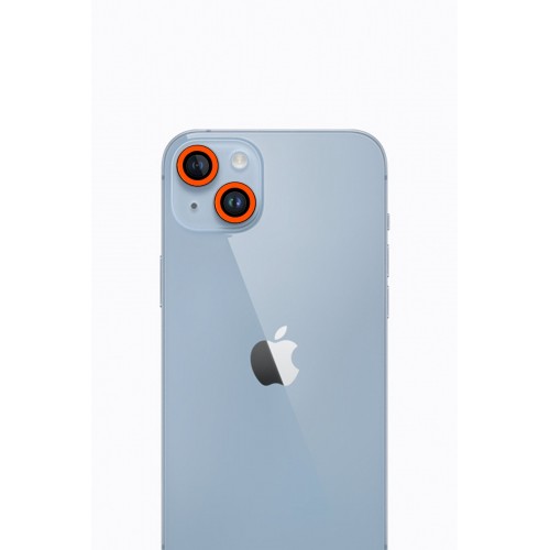 Newface iPhone 13 Mini Neon Fosforlu Kamera Lens - Turuncu Newface iPhone 13 Mini Neon Fosforlu Kamera Lens - Turuncu