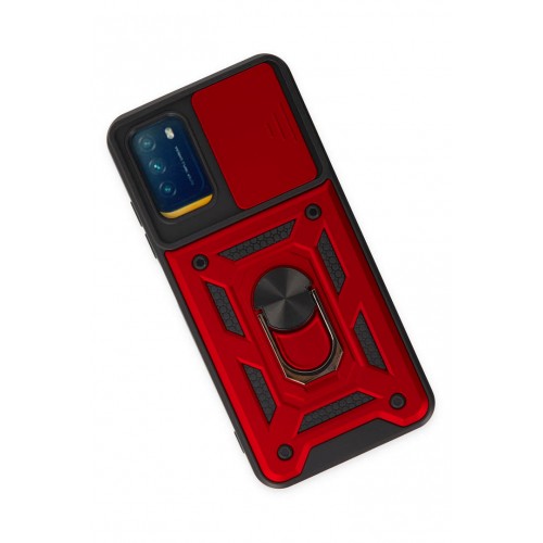 Newface Xiaomi Pocophone M3 Kılıf Pars Lens Yüzüklü Silikon - Kırmızı Newface Xiaomi Pocophone M3 Kılıf Pars Lens Yüzüklü Silikon - Kırmızı
