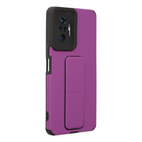 Newface Xiaomi Redmi Note 10 Pro Kılıf Mega Standlı Silikon - Mor Newface Xiaomi Redmi Note 10 Pro Kılıf Mega Standlı Silikon - Mor