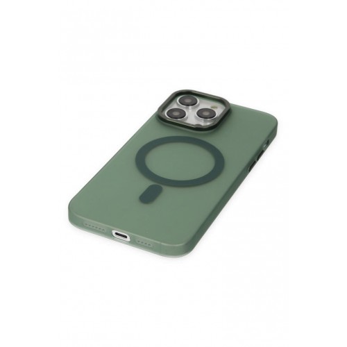 Newface iPhone 13 Pro Max Kılıf Lodos Magneticsafe Mat Kapak - Köknar Yeşili Newface iPhone 13 Pro Max Kılıf Lodos Magneticsafe Mat Kapak - Köknar Yeşili