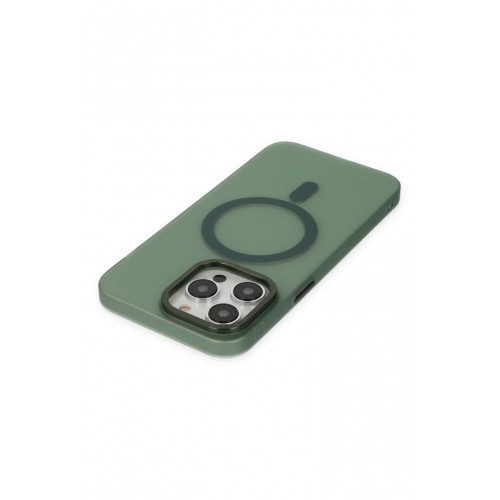 Newface iPhone 13 Pro Max Kılıf Lodos Magneticsafe Mat Kapak - Köknar Yeşili Newface iPhone 13 Pro Max Kılıf Lodos Magneticsafe Mat Kapak - Köknar Yeşili
