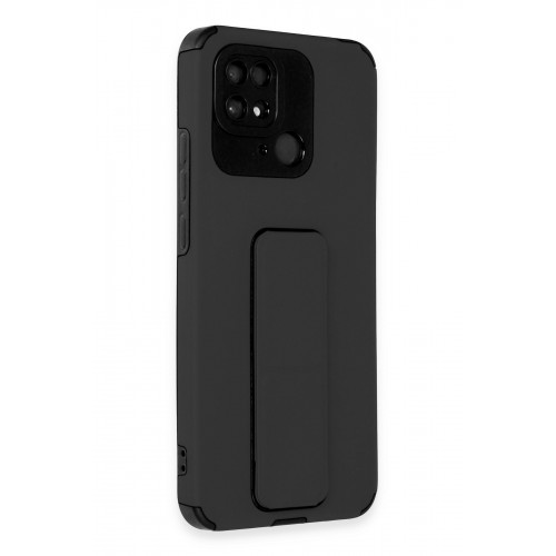 Newface Xiaomi Poco C40 Kılıf Mega Standlı Silikon - Siyah Newface Xiaomi Poco C40 Kılıf Mega Standlı Silikon - Siyah