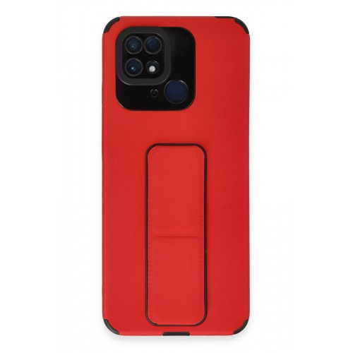 Newface Xiaomi Poco C40 Kılıf Mega Standlı Silikon - Kırmızı Newface Xiaomi Poco C40 Kılıf Mega Standlı Silikon - Kırmızı
