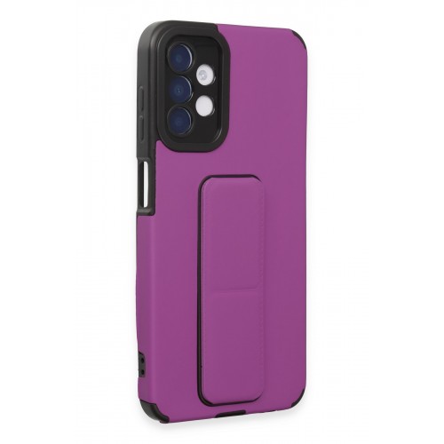 Newface Samsung Galaxy A04S Kılıf Mega Standlı Silikon - Mor Newface Samsung Galaxy A04S Kılıf Mega Standlı Silikon - Mor