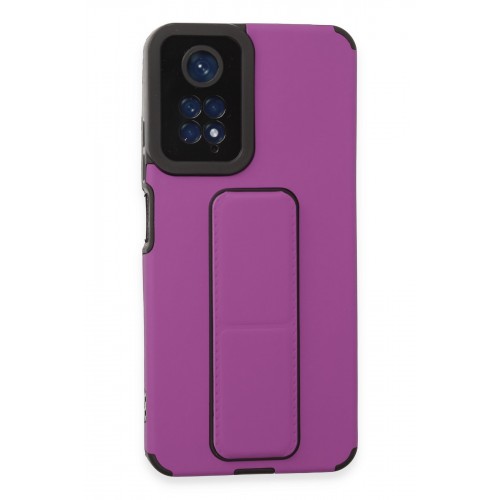 Newface Xiaomi Redmi Note 11 Kılıf Mega Standlı Silikon - Mor Newface Xiaomi Redmi Note 11 Kılıf Mega Standlı Silikon - Mor