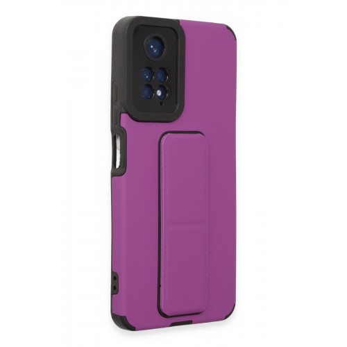Newface Xiaomi Redmi Note 11 Kılıf Mega Standlı Silikon - Mor Newface Xiaomi Redmi Note 11 Kılıf Mega Standlı Silikon - Mor
