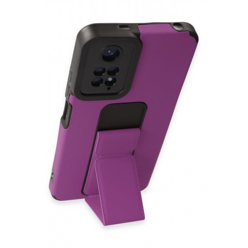 Newface Xiaomi Redmi Note 11 Kılıf Mega Standlı Silikon - Mor Newface Xiaomi Redmi Note 11 Kılıf Mega Standlı Silikon - Mor