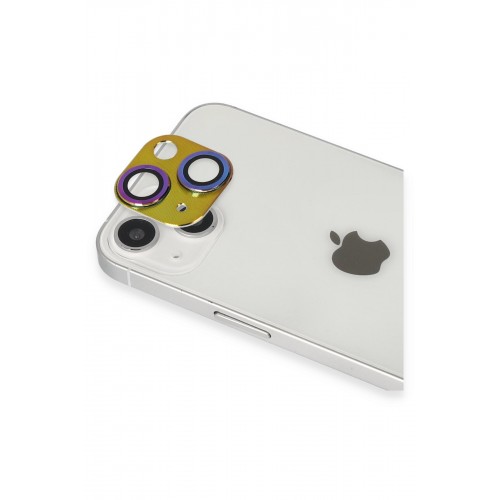 Newface iPhone 13 Pers Alüminyum Kamera Lens - Rainbow Newface iPhone 13 Pers Alüminyum Kamera Lens - Rainbow