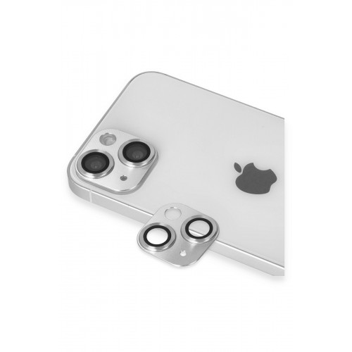 Newface iPhone 13 Mini Pers Alüminyum Kamera Lens - Gümüş Newface iPhone 13 Mini Pers Alüminyum Kamera Lens - Gümüş