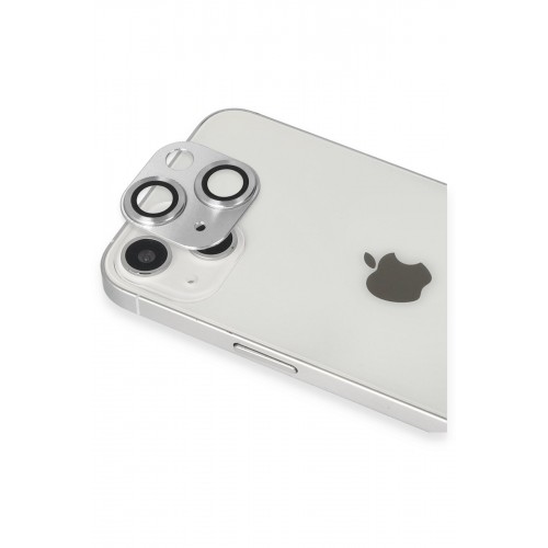 Newface iPhone 13 Mini Pers Alüminyum Kamera Lens - Gümüş Newface iPhone 13 Mini Pers Alüminyum Kamera Lens - Gümüş