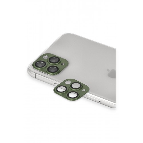Newface iPhone 11 Pro Pers Alüminyum Kamera Lens - Yeşil Newface iPhone 11 Pro Pers Alüminyum Kamera Lens - Yeşil