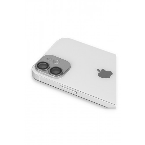 Newface iPhone 12 Mini Pers Alüminyum Kamera Lens - Gümüş Newface iPhone 12 Mini Pers Alüminyum Kamera Lens - Gümüş