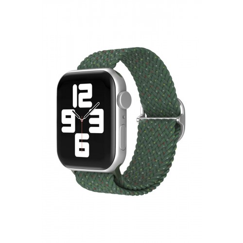 Newface Apple Watch 38mm Star Kordon - Benekli Koyu Yeşil Newface Apple Watch 38mm Star Kordon - Benekli Koyu Yeşil