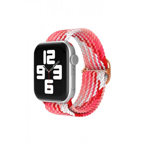 Newface Apple Watch 40mm Star Kordon - Pembe-Kırmızı Newface Apple Watch 40mm Star Kordon - Pembe-Kırmızı