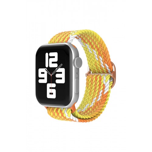 Newface Apple Watch 40mm Star Kordon - Turuncu-Sarı Newface Apple Watch 40mm Star Kordon - Turuncu-Sarı