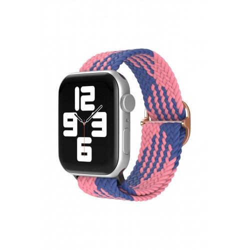 Newface Apple Watch 40mm Star Kordon - Pembe-Mavi Newface Apple Watch 40mm Star Kordon - Pembe-Mavi