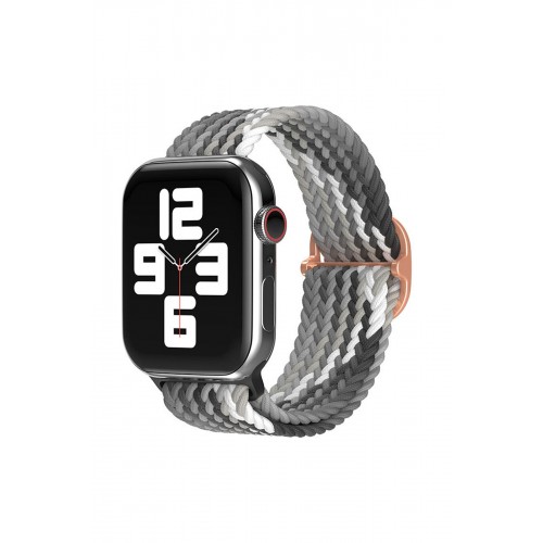 Newface Apple Watch 41mm Star Kordon - Gri-Siyah Newface Apple Watch 41mm Star Kordon - Gri-Siyah