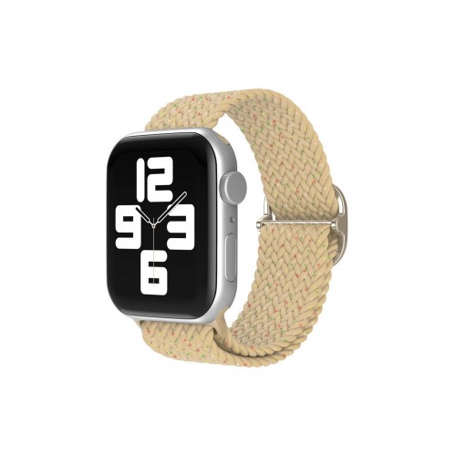 Newface Apple Watch 42mm Star Kordon - Benekli Krem Newface Apple Watch 42mm Star Kordon - Benekli Krem
