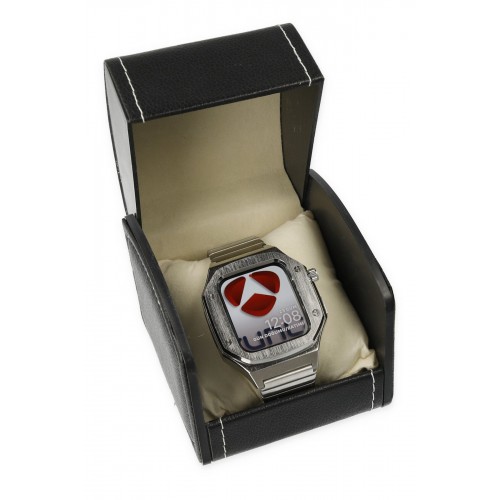 Newface Apple Watch 44mm KR409 Metal Kordon - Gümüş Newface Apple Watch 44mm KR409 Metal Kordon - Gümüş