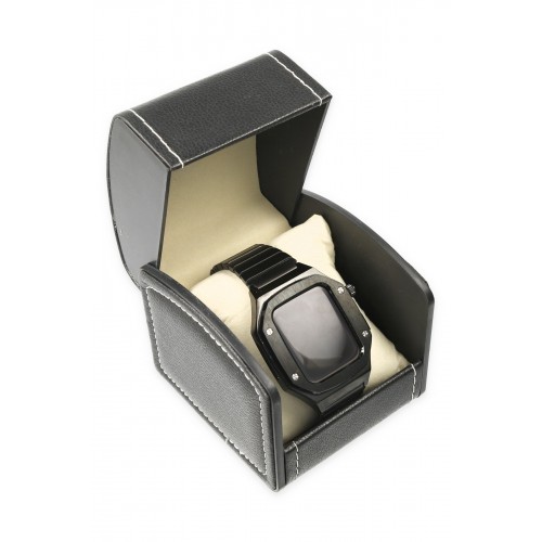 Newface Apple Watch 45mm KR409 Metal Kordon - Siyah Newface Apple Watch 45mm KR409 Metal Kordon - Siyah