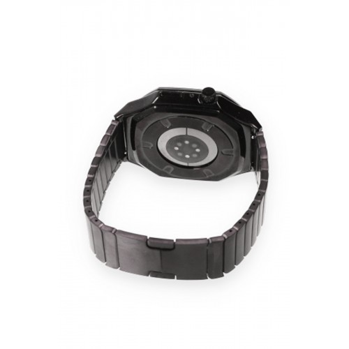 Newface Apple Watch 45mm KR409 Metal Kordon - Siyah Newface Apple Watch 45mm KR409 Metal Kordon - Siyah