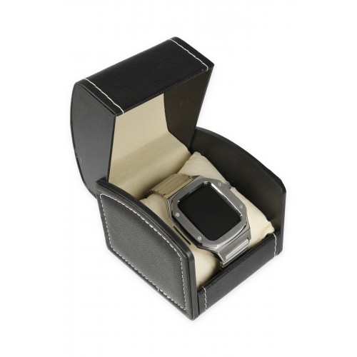 Newface Apple Watch 45mm KR409 Metal Kordon - Gümüş Newface Apple Watch 45mm KR409 Metal Kordon - Gümüş