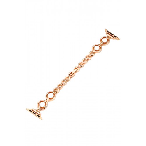 Newface Apple Watch 38mm KR403 Metal Halhal Kordon - Gold-Beyaz Newface Apple Watch 38mm KR403 Metal Halhal Kordon - Gold-Beyaz