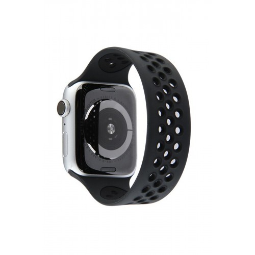 Newface Apple Watch 38mm Ayarlı Delikli Silikon Kordon - Siyah-Siyah Newface Apple Watch 38mm Ayarlı Delikli Silikon Kordon - Siyah-Siyah
