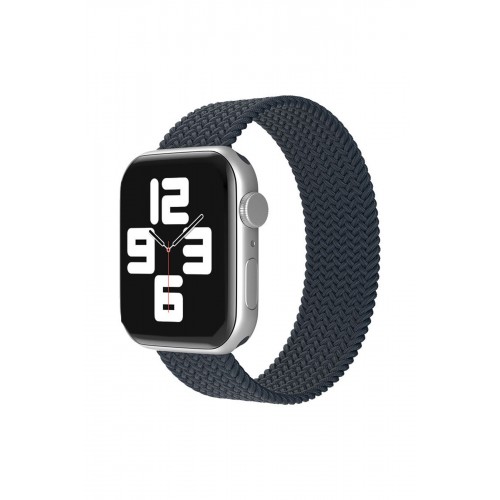 Newface Apple Watch 45mm Ayarlı Solo Silikon Kordon - Füme
