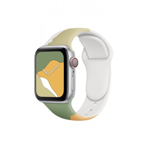 Newface Apple Watch 40mm KR407 Kamuflaj Silikon Kordon - Desen 5 Newface Apple Watch 40mm KR407 Kamuflaj Silikon Kordon - Desen 5