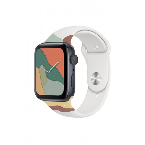 Newface Apple Watch 40mm KR407 Kamuflaj Silikon Kordon - Desen 3 Newface Apple Watch 40mm KR407 Kamuflaj Silikon Kordon - Desen 3