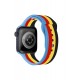 Newface Apple Watch 41mm Gökkuşağı Org Kordon - Siyah-Mavi Newface Apple Watch 41mm Gökkuşağı Org Kordon - Siyah-Mavi