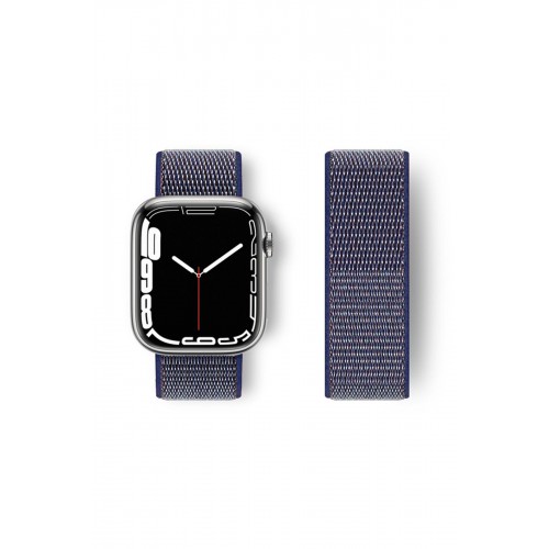 Newface Apple Watch 44mm Hasırlı Cırtcırtlı Kordon - Lacivert Newface Apple Watch 44mm Hasırlı Cırtcırtlı Kordon - Lacivert