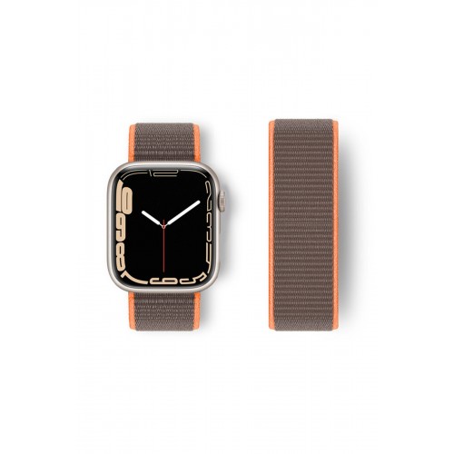 Newface Apple Watch 45mm Hasırlı Cırtcırtlı Kordon - Kahverengi Newface Apple Watch 45mm Hasırlı Cırtcırtlı Kordon - Kahverengi