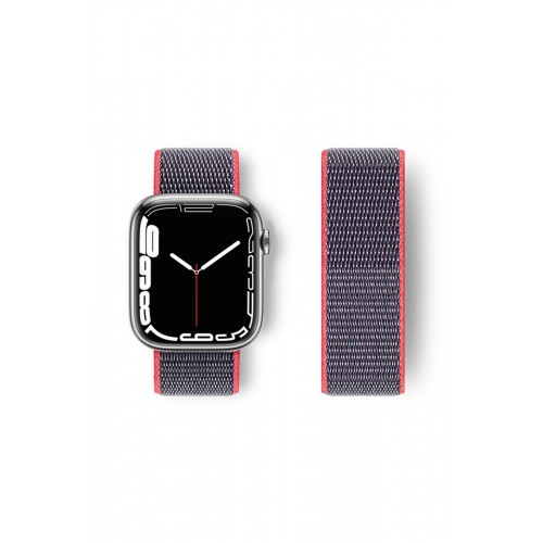 Newface Apple Watch Ultra 49mm Hasırlı Cırtcırtlı Kordon - Pembe Newface Apple Watch Ultra 49mm Hasırlı Cırtcırtlı Kordon - Pembe