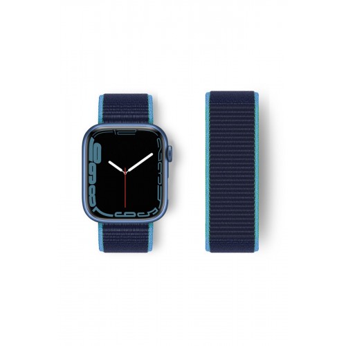 Newface Apple Watch 40mm Hasırlı Cırtcırtlı Kordon - Mavi-Lacivert Newface Apple Watch 40mm Hasırlı Cırtcırtlı Kordon - Mavi-Lacivert