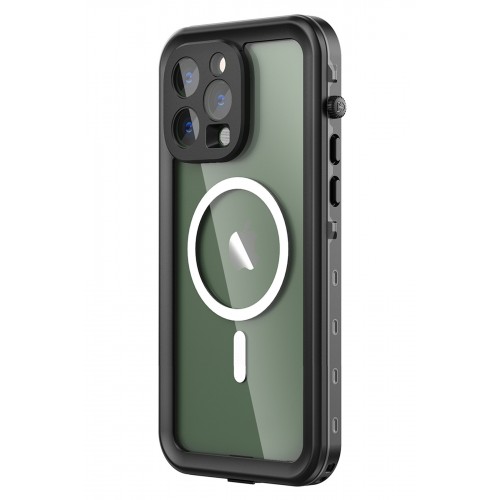 Newface iPhone 14 Pro Max Kılıf Red Pepper Magneticsafe Su Geçirmez Kılıf - Siyah-Gri Newface iPhone 14 Pro Max Kılıf Red Pepper Magneticsafe Su Geçirmez Kılıf - Siyah-Gri
