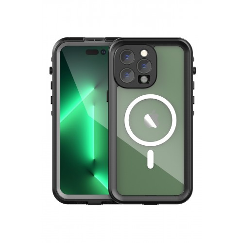 Newface iPhone 14 Pro Max Kılıf Red Pepper Magneticsafe Su Geçirmez Kılıf - Siyah-Gri Newface iPhone 14 Pro Max Kılıf Red Pepper Magneticsafe Su Geçirmez Kılıf - Siyah-Gri